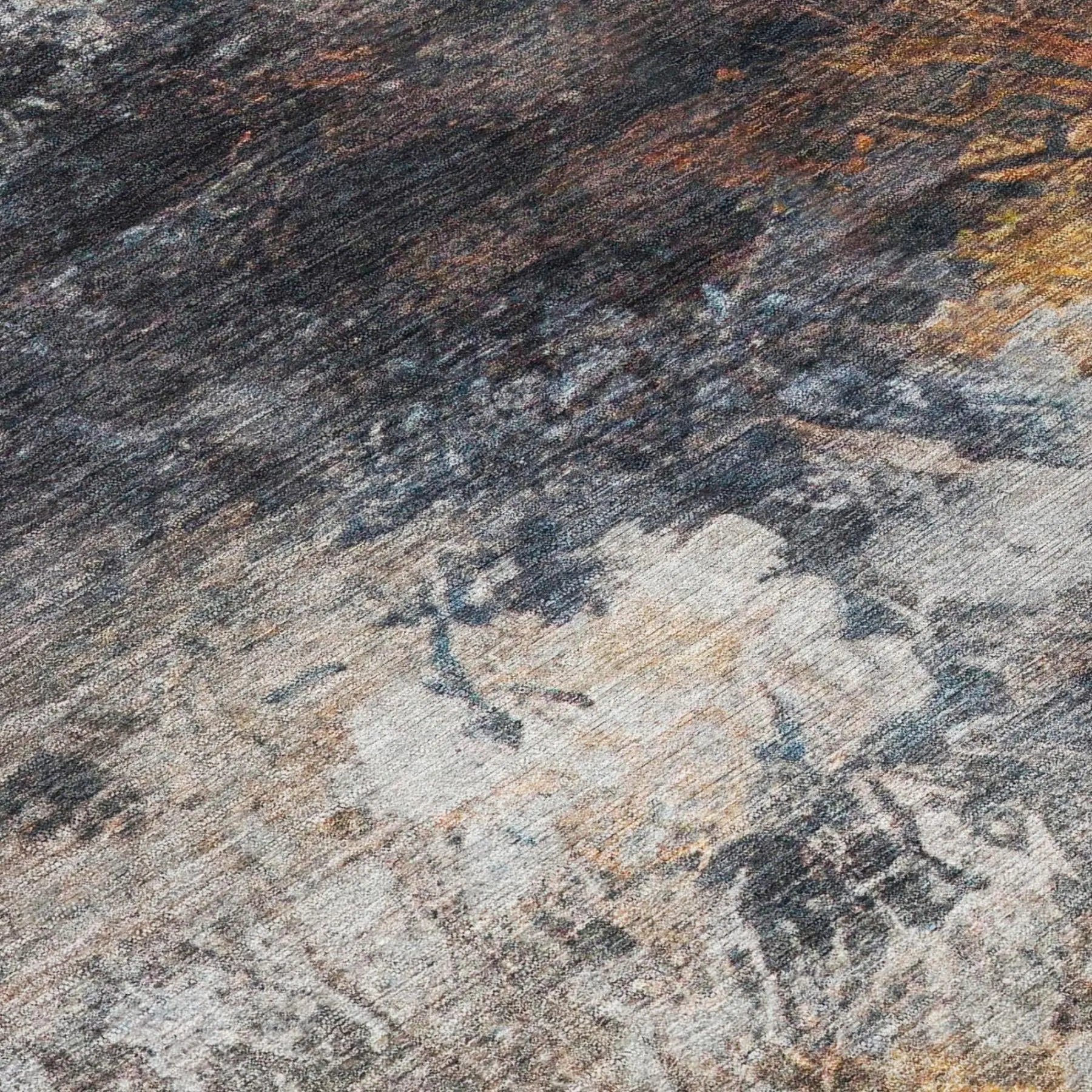 8' X 10' Charcoal And Gray Abstract Washable Indoor Outdoor Area Rug Homeroots Outdoor